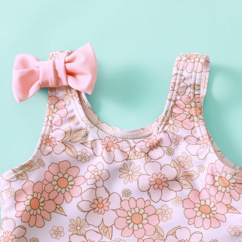 Saeaby Newborn Baby Girl Swimsuit Toddler Ruffle Swimsuit Bikini Tankini Infant Swimwear One Piece Bathing Suits for Girls - Image 4